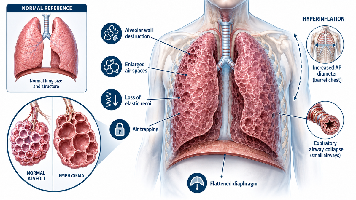 Emphysema Explained: From Alveolar Destruction to Physiotherapy Management